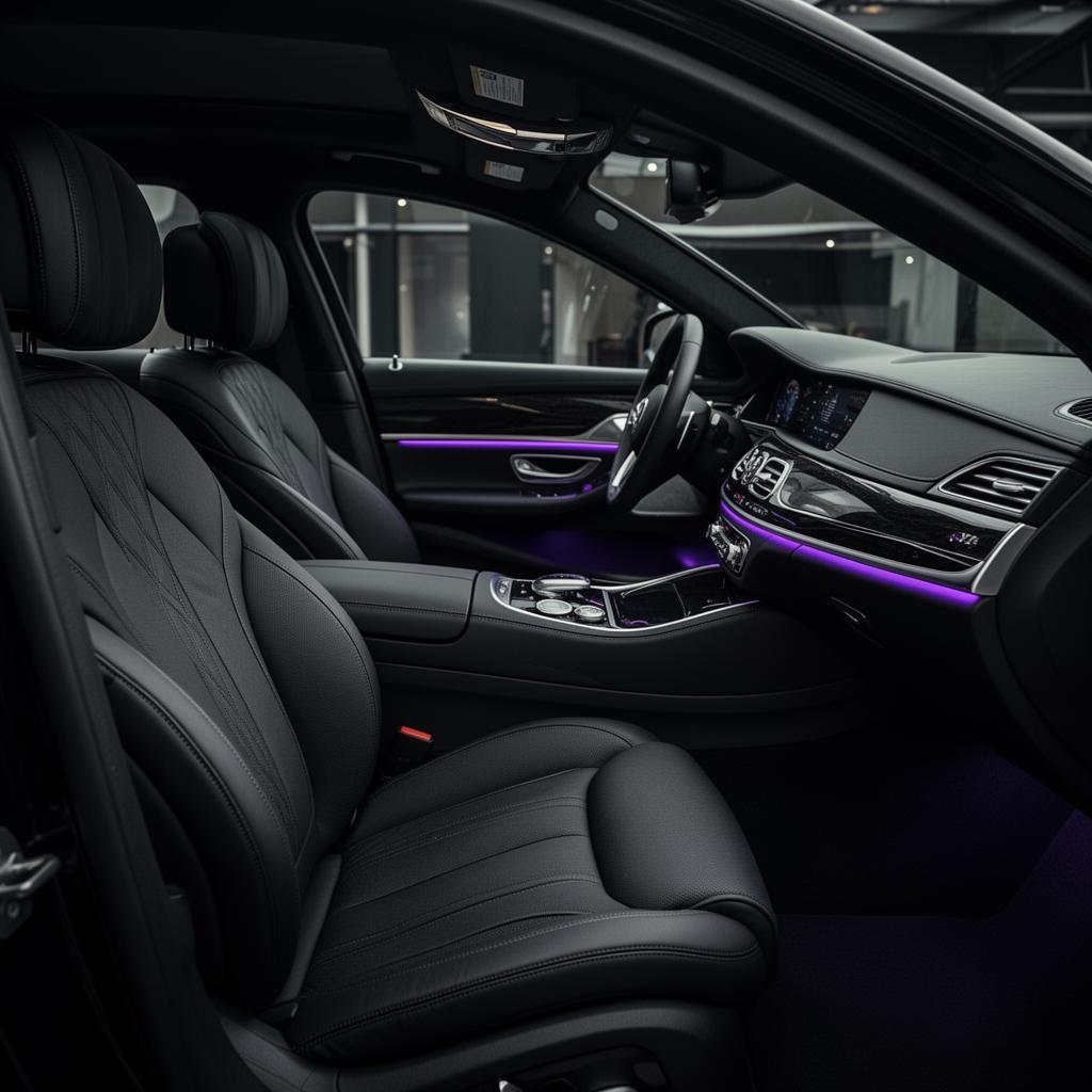 Luxury car interior detail